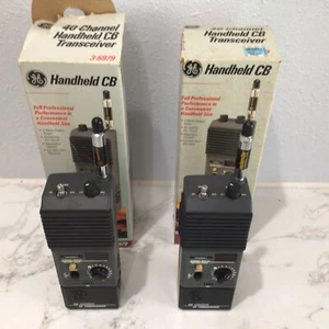 2- Vintage GE 3-5979 Handheld CB 40 Channel , 3 Watts Output, LED Display - Picture 1 of 7