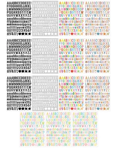 15 Blätter Stücke Buchstaben Aufkleber,Selbstklebendes Vinyl Buchstaben Zahlen K - Bild 1 von 6