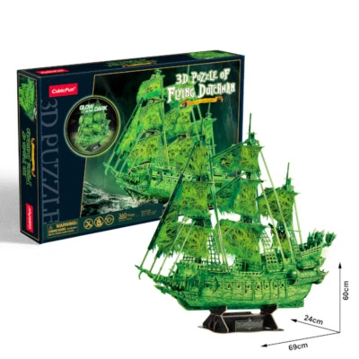 CUBICFUN Cubic Fun - 3D Puzzle Flying Dutchmann Fliegender Holländer Schiff Leuchtend