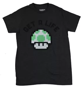 Super Mario Brothers Mens T-Shirt - Get A Life 8-Bit - Picture 1 of 8