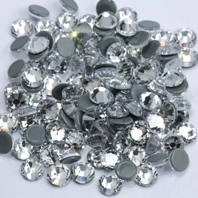 1440 pcs Clear Iron On Hotfix Rhinestones Super Bright Glass Strass Stones - Image 1 of 4