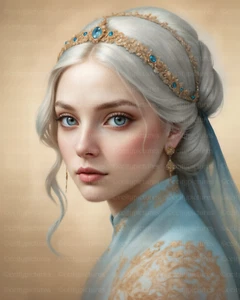 Fine Art Giclee Print, Portrait of a Woman #24-0808 - Picture 1 of 1