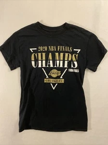 Fanatics LA Lakers Small S 2020 NBA Finals Champions Black T Shirt Lebron James - Picture 1 of 5