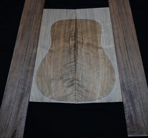 Schönes geflammtes schwarzes Nussbaum-Gitarrenset für Gitarrenbauer. Stew Mac - Bild 1 von 4