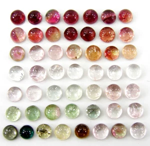Lote de 50 piezas de piedras preciosas sueltas de turmalina natural de 27,85 quilates 4-5 mm cabujón - 63957 - Imagen 1 de 5