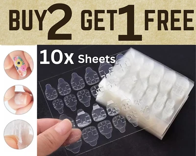 240PCS Adhesive Tabs Double-Sided Stickers for False Fake Nail Tip Glue Tape GB - Image 1 of 4