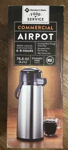 New Member’s Mark Gastronomie kommerzieller Airpot 74,4 Unzen/2,2 l Edelstahl - Bild 1 von 4