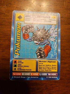 Pukumon St-40 Mega 1st Edition Digimon 1999 Bandai LP Light Play Vintage - Image 1 of 2