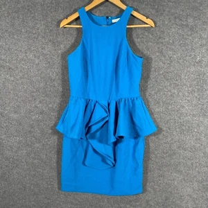 Talulah Dress Womens Medium Blue Pencil Fitted Peplum Formal Evening Occasion` - Picture 1 of 13