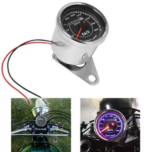 Universal 0-180 km/h Odometer Speedometer Speed Meter Odograph Motorcycle DC 12V - Picture 1 of 11