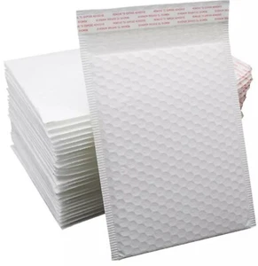 ANY SIZE POLY BUBBLE MAILERS SHIPPING MAILING PADDED BAGS ENVELOPES WHITE - Picture 1 of 20