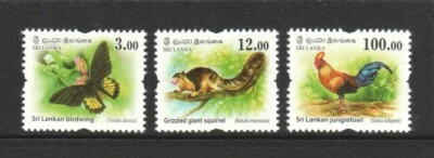 SRI LANKA 2018 ANIMALES SALVAJES DE SRI LANKA COMP. JUEGO 3 SELLOS EN PERFECTO ESTADO SIN USAR Foto 1 de 3