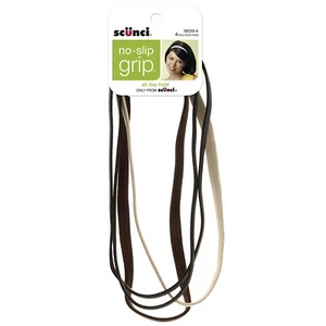 Scunci No-Slip Grip Flat Headwraps, Assorted Neutral Colors, 4-Pieces - Picture 1 of 1