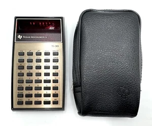 Texas Instruments TI-30 Vintage Red LED Calculator With Case TESTED WORKS - Picture 1 of 5