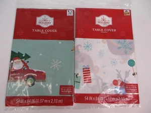 Holiday Time Santa Car Plastic Table Cover 54 x 84in New *U Pick - Picture 1 of 12