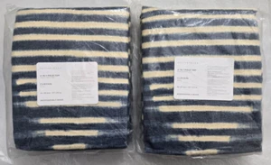Pottery Barn 2-in-1 Pole Top Shibori Dot 2-Curtains 50" x 84" Blue / Multicolor - Picture 1 of 2