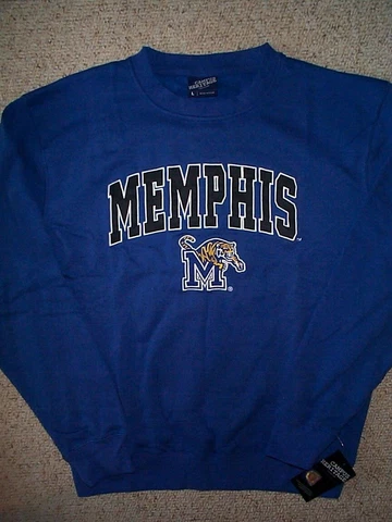 ($55) Memphis Tigers ncaa Jersey Sweatshirt Adult MEN'S/MENS (s-sm-small) Cover