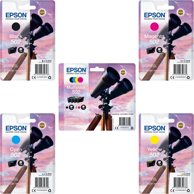 Original Epson 502 502 XL Tinte Patronen Druckerpatronen Multipack Set WorkForce - Bild 1 von 4