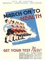 Decorative Art. 2667 March on to health tuberculosis get test now POSTER 