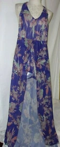 Materiale Bambina Junior Stampa Pagliaccetto Trasparente Sovrapposizione Maxi Halter Gonna Vestito S/M - Foto 1 di 4