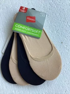 Hanes 4 Par de Zapatos de Mujer No Show Invisibles Talla 5-9 NUEVOS CON ETIQUETAS - Imagen 1 de 4
