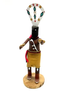 Kachina Doll - Apache Crown Dancing 13" Tall Artist Signed by C. Smith - Picture 1 of 9