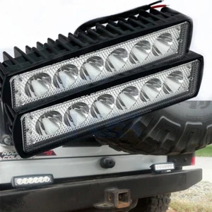 2Pcs 6inch LED Work Light Bar Spot Driving Truck SUV Offroad 4WD Car Boat Truck - Bild 1 von 6