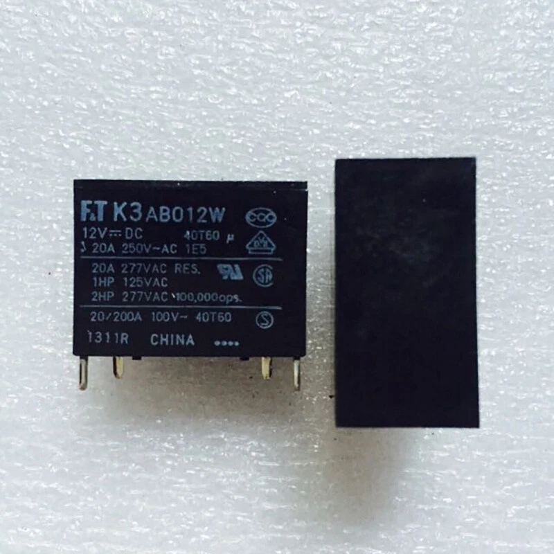 K3AB012W  Fujitsu FTR K3AB012W Power Relay 20A 250VAC 4 Pins (Set of 5) - Image 1 of 1
