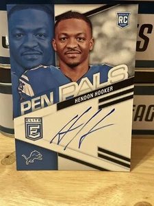 2023 Hendon Hooker Donruss Pen Pals Autograph Rookie Card Blue Ink Lions - Picture 1 of 6