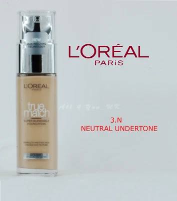 L'OREAL PARIS L'Oréal Paris True Match Liquid Foundation mit Hyaluronsäure 30ml - 3.N