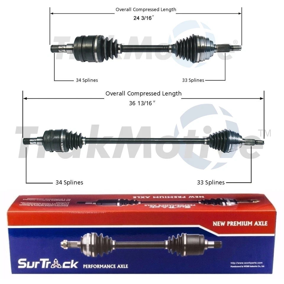 Комплект из 2 передних осевых валов SurTrack для Suzuki Forenza Reno с ручной коробкой передач - Изображение 1 из 1