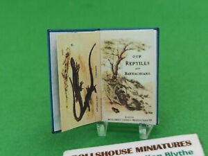 Dolls House 1:12 scale Book,Reptiles of Great Britan,1865 Crafted by Ken Blythe 