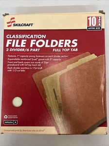 Skilcraft Klassifizierungsordner, 2 Teiler sechs Abschnitte, hellgrün, 10/BX - Bild 1 von 3