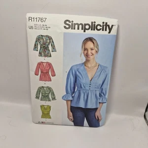 UNCUT! Misses' Peasant Top Sewing Pattern by Simplicity, R11767, Sizes 16-24 - Picture 1 of 2
