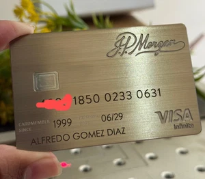 Customise J.P.M Metal Card With Standard Size Chip Design - 2025 Novelty Design. - Picture 1 of 4
