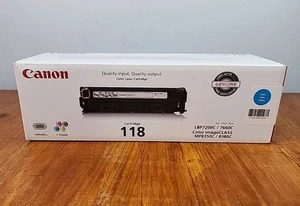 Genuine Cannon Toner Cartridge 118 Cyan OEM Brand New Sealed Authentic - Photo 1/6