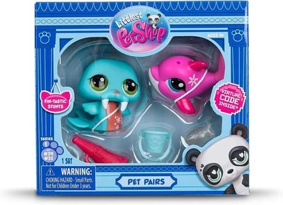 Littlest Pet Shop Pet Pairs with Virtual Code - Warlus #33 and Dolphin #29 - Image 1 of 2