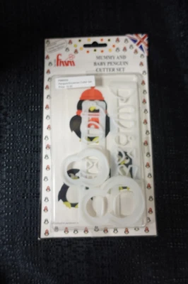 FMM Mummy and Baby Penguin cutter set #FMM559 cutter  / NEW / SKT bakery - Image 1 of 4
