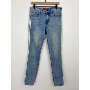 Guess Los Angeles Women’s 32 Skinny Jeans Light Wash Denim White Side Stripe 32” - Picture 1 of 11