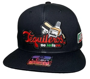 TEQUILEROS DE JALISCO MÜTZE SCHWARZ DRUCKKNOPFLASCHE EL CHAPO GUZMAN MEXIKO SINALOA - Bild 1 von 4