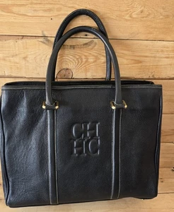 borsa carolina herrera in pelle nera - Foto 1 di 7