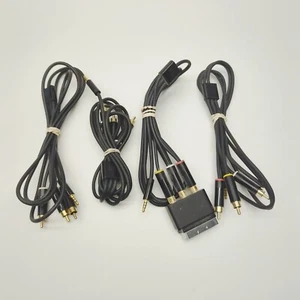 4x Microsoft Xbox 360 E Official Composite TV AV Lead Cable Genuine - Picture 1 of 1