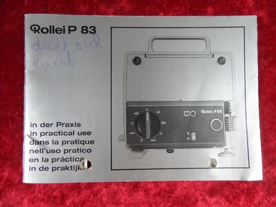 "Rollei P 83" Super 8 / NORMAL 8 Filmprojektor, Original Bedienungsanleitung - Bild 1 von 4