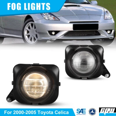 Par de luces antiniebla transparentes proyector parachoques para Toyota Celica 00-05 2000-2005 Foto 1 de 4