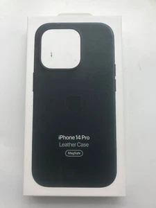 Coque en cuir véritable Apple originale avec Magsafe pour iPhone 14 Pro vert forêt - Photo 1 sur 3