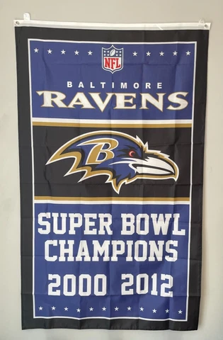 NFL Baltimore Ravens 3x5 Feet Large Super Bowl Banner Cover