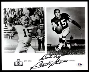 BART STARR SIGNED 8X10 PHOTO INSCRIBED "BEST WISHES" - GREEN BAY - PSA COA - Picture 1 of 2