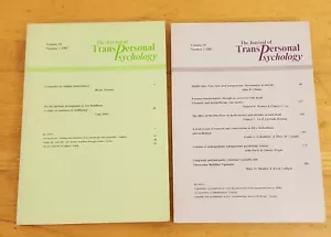 The Journal Of Transpersonal Psychology - Spiritual Psychotherapy Vol 1-2 1987 - Picture 1 of 6