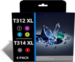 312XL 314XL XP-15000 6 pk Ink for 312 314 XL T314XL for Expression Photo XP15000 - Photo 1/6