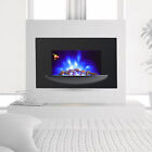 Electric Fire Living Room Burner Heater Fireplace Stone Fire Flame Bowl Effect
